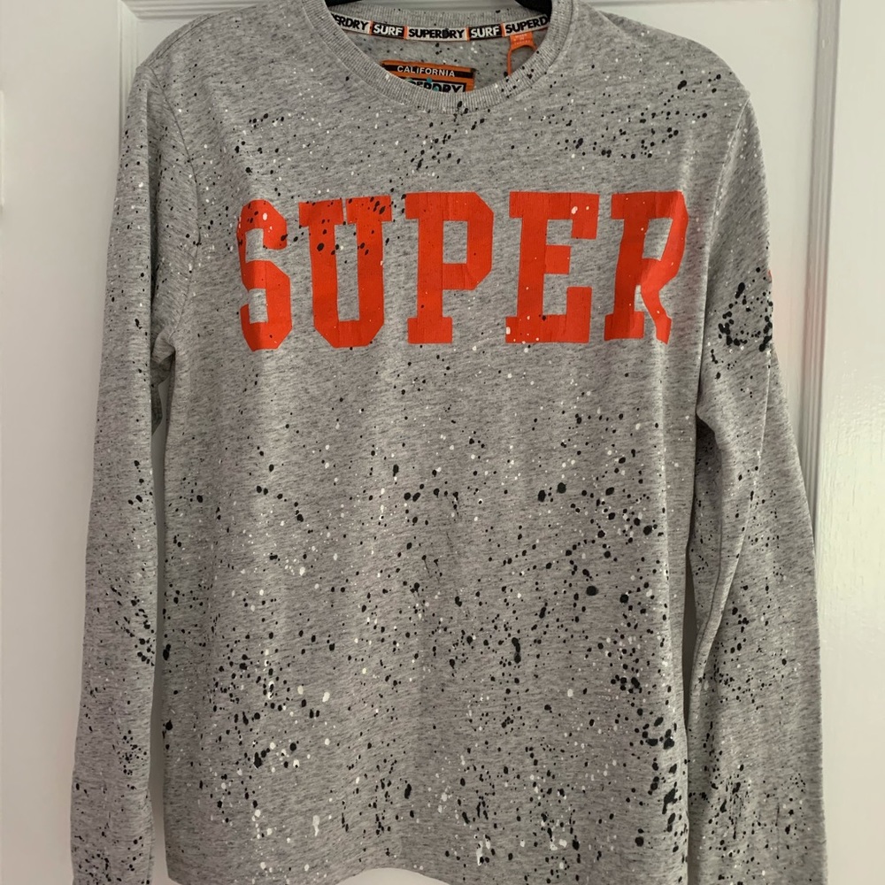 SUPERDRY splatter long sleeve t shirt